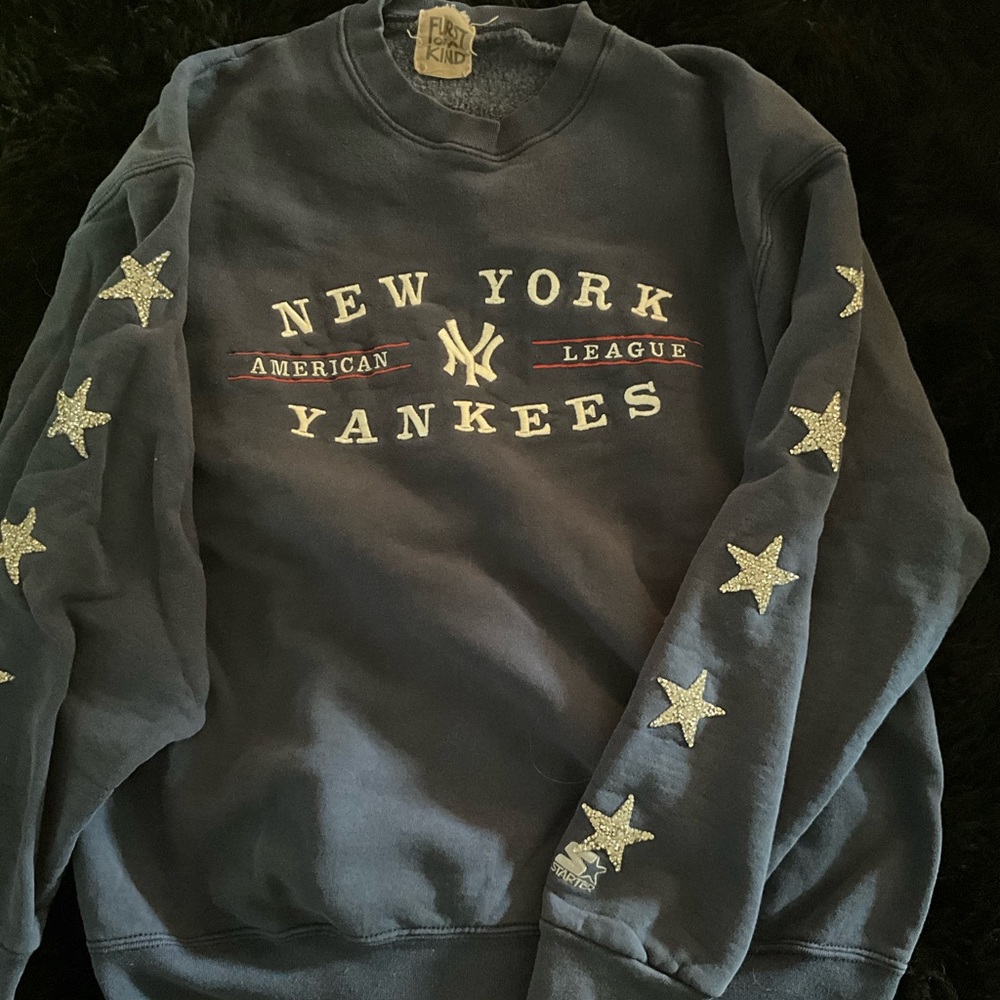 LF Furst of A Kind diamond star Yankees crewneck